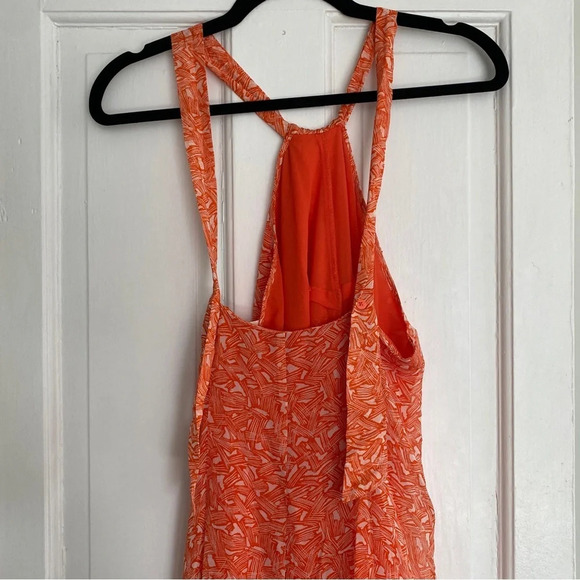 DVF Diane Von Furstenberg Silk Tent Dress Lilita Ogami Orange Size P - Picture 5 of 6